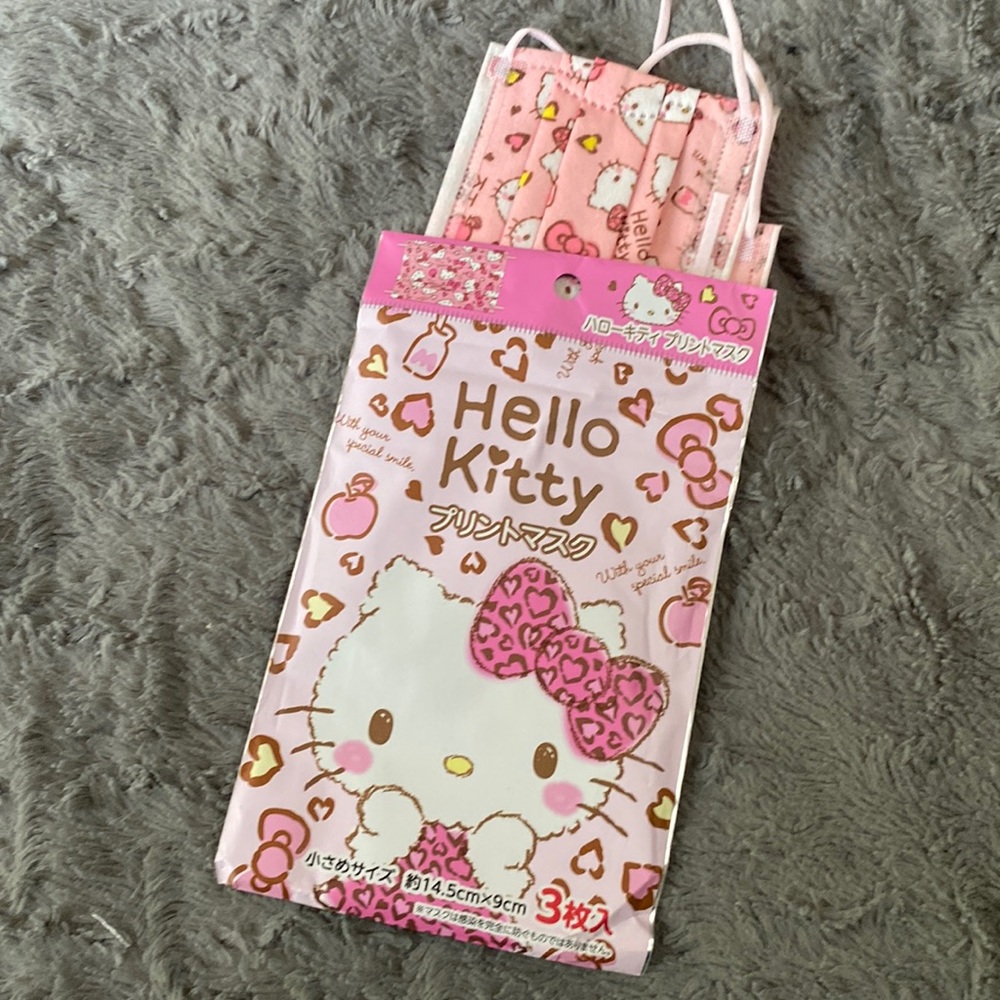 Original Hello Kitty face masks from Seoul Korea (for children)